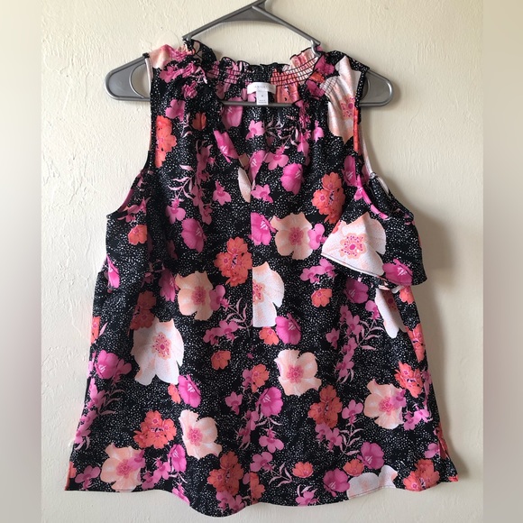 CHARTER CLUB Womens Cold Shoulder Loose Tunic Style Blouse Size Medium - Picture 2 of 12